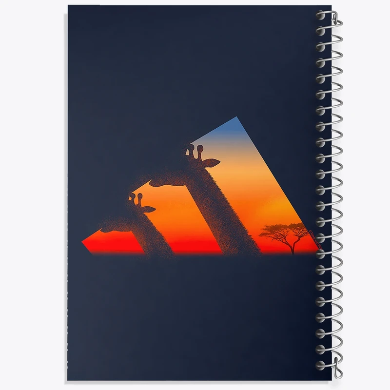 دفتر مشق 100 برگ خندالو طرح آدیداس (Adidas) کد F236