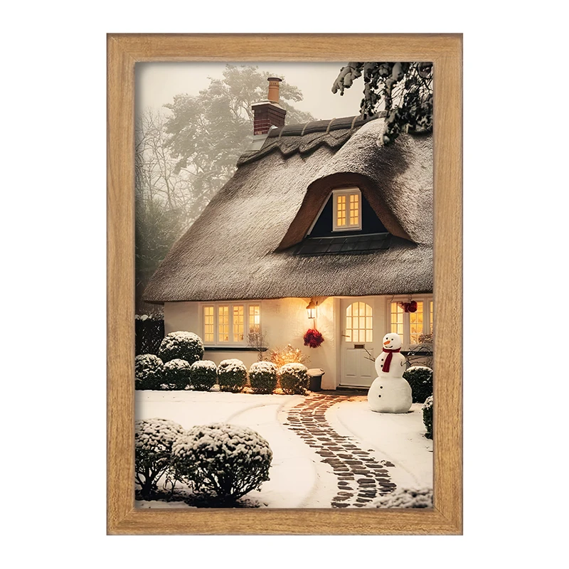 تابلو خندالو مدل خانه ی زمستانی کد F8268