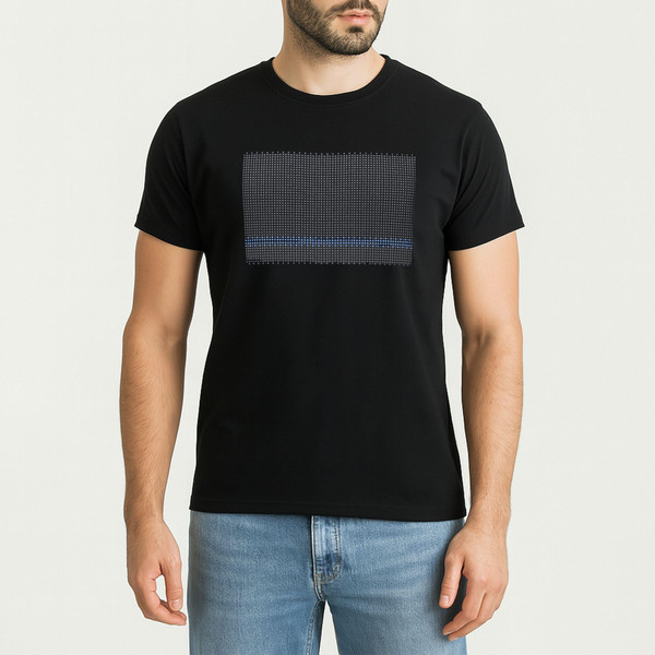 تی شرت آستین کوتاه مردانه باینت مدل 554-4 رنگ مشکی