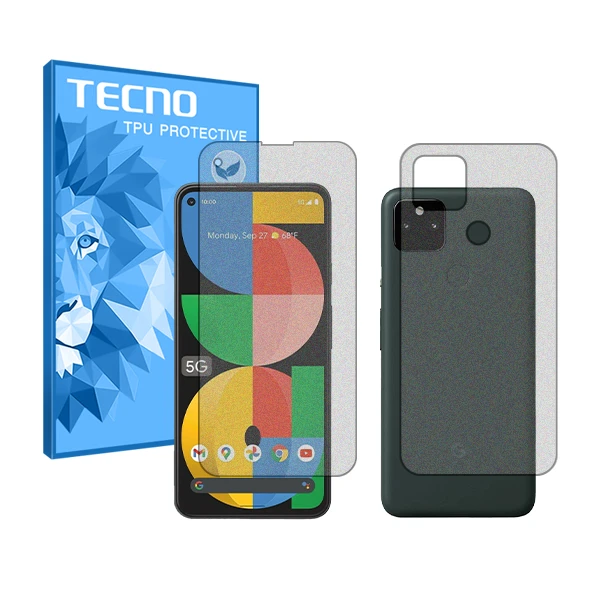 محافظ صفحه نمایش مات تکنو مدل HyMTT مناسب برای گوشی موبایل گوگل Pixel 5a 5G به همراه محافظ پشت گوشی