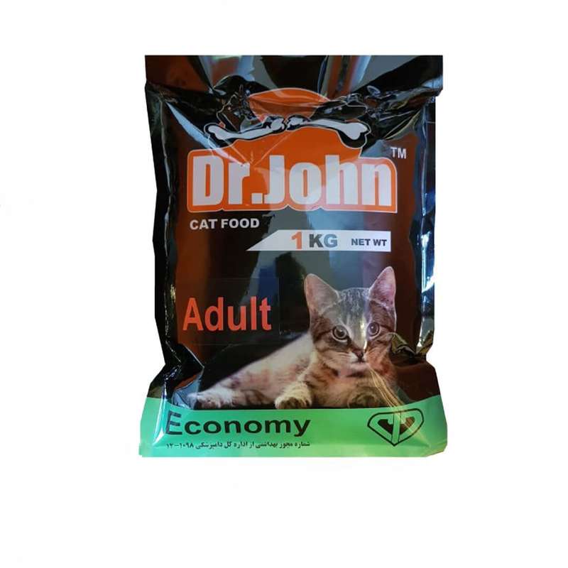 غذا خشک گربه دکترجان مدل Economy Adult وزن 1 کیلوگرم