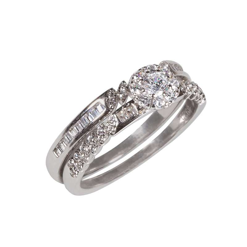 انگشتر نقره زنانه مدل 22069 بسته 2 عددی