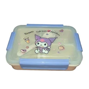 ظرف نگهدارنده غذا کودک مدل سه محفظه ای طرح کرومی