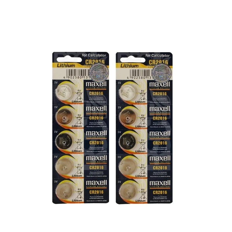 باتری سکه ای مکسل مدل Cr2016 بسته ۱۰ عددی