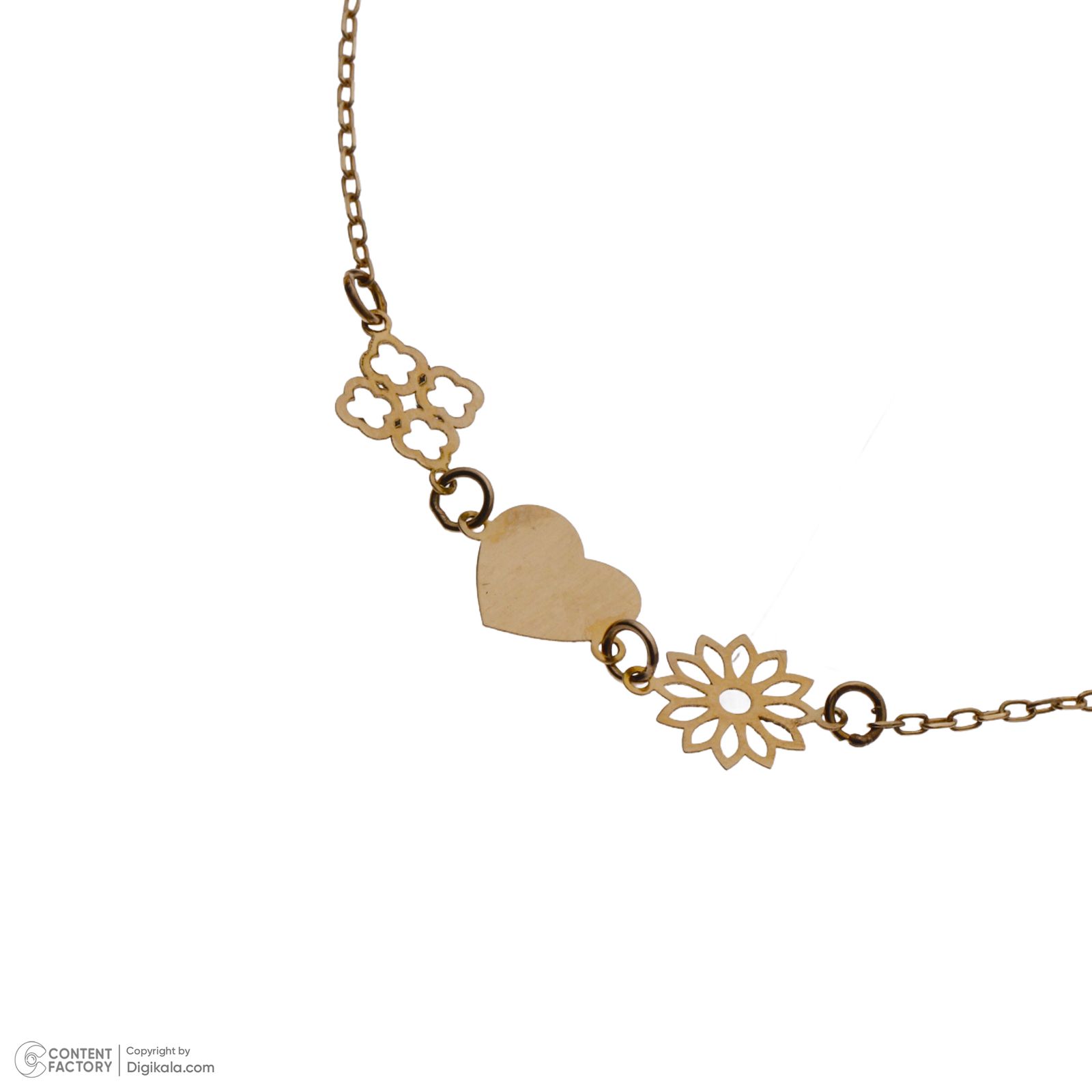 دستبند طلا 18 عیار زنانه مایا ماهک مدل MB1594 طرح قلب -  - 3