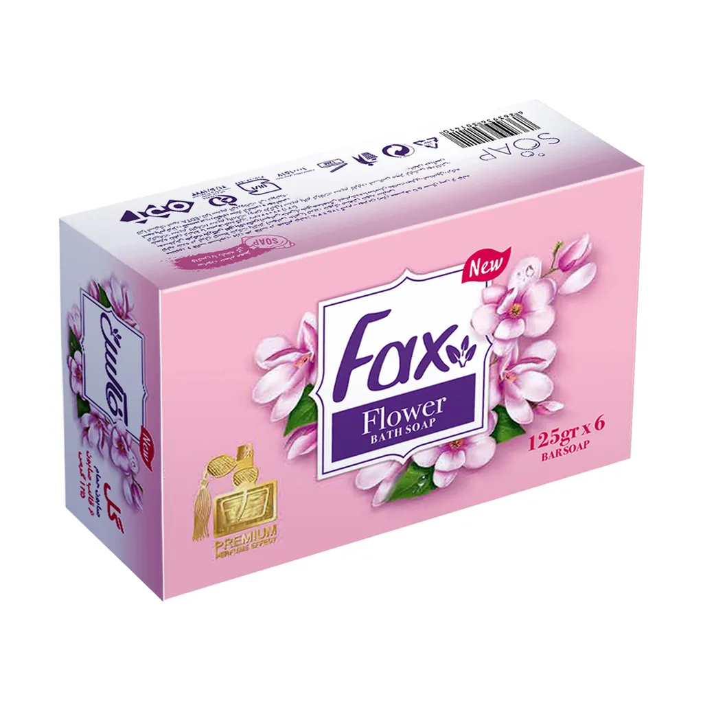 صابون حمام فکس مدل Flower Perfume تحت لیسانس وزن125 گرم بسته 6 عددی