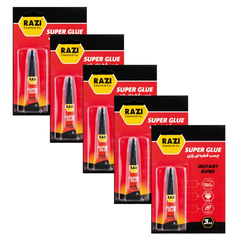  چسب  قطره ای رازی  مدل 105  حجم 3 میلی لیتر  بسته 5 عددی