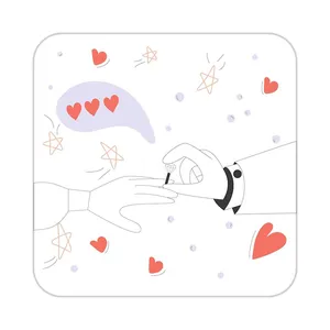 زیر لیوانی کاکتی طرح عاشقانه مدل mp39409