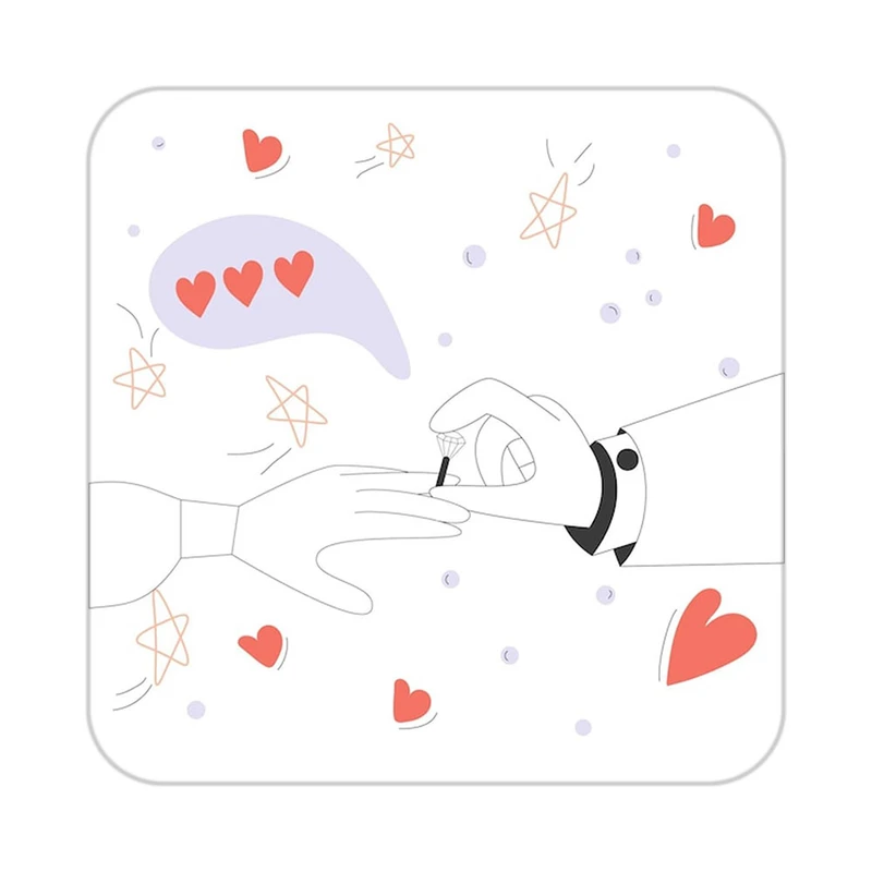 زیر لیوانی کاکتی طرح عاشقانه مدل mp39409