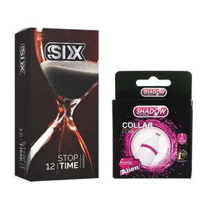  کاندوم سیکس مدل Stop Time بسته 12 عددی به همراه کاندوم شادو مدل Collar بسته 1 عددی