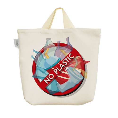 ساک خرید خندالو مدل به کیسه پلاستیکی نه بگوییم کد 2389