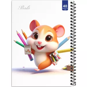 دفتر نقاشی 40 برگ انتشارات بله طرح موش کوچولو و مداد رنگی کد A4-K311