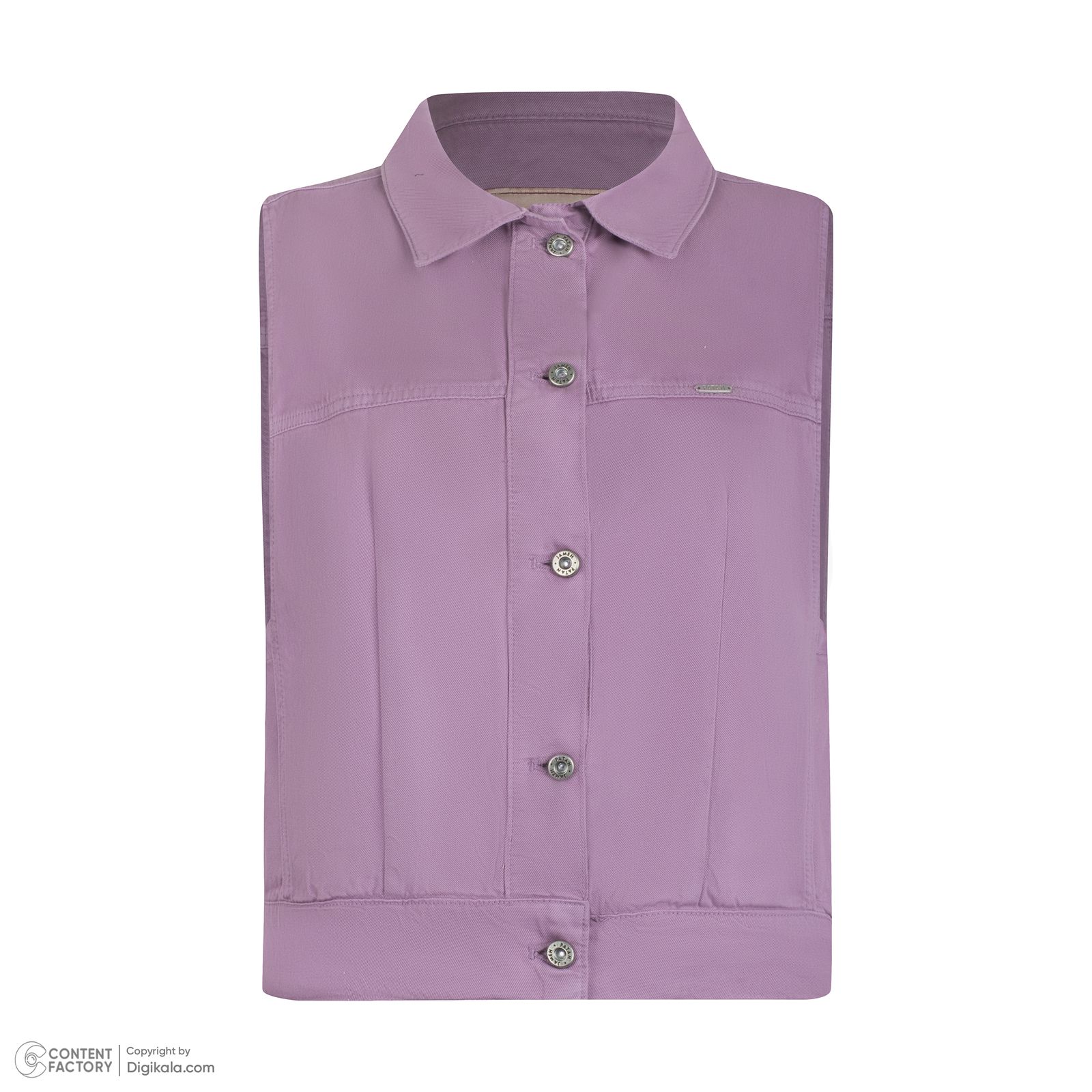 ست جلیقه و شلوار زنانه پاتن جامه مدل کتان 101231030134511 رنگ یاسی - - 3