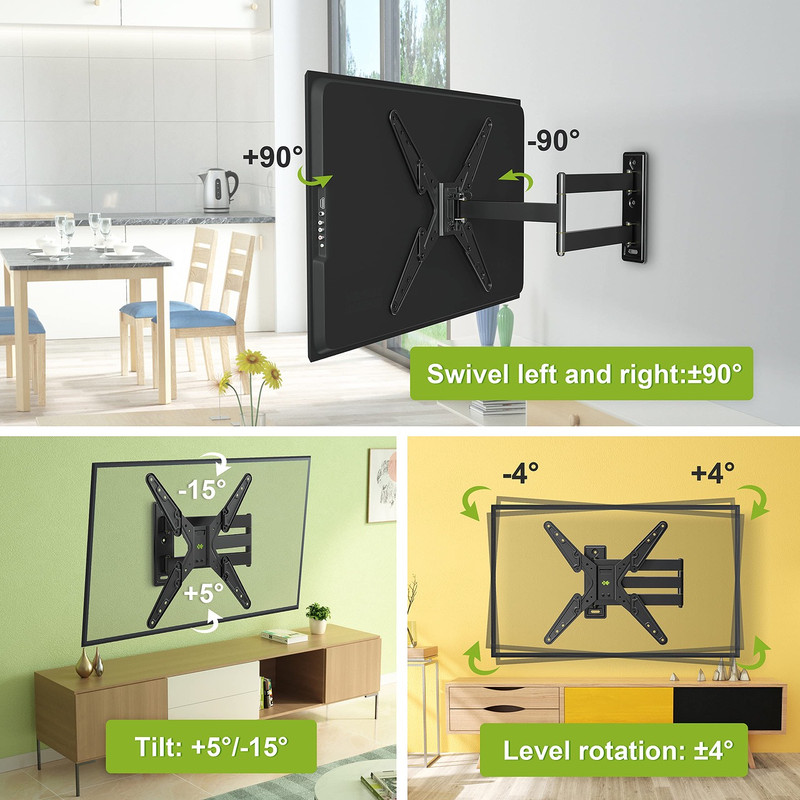 پایه دیواری تلویزیون مدل xmm015  مناسب برای تلویزیون های 26تا 55اینچ