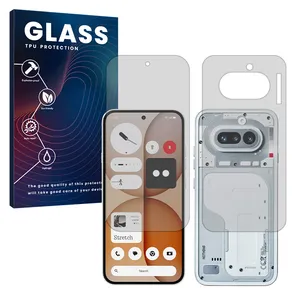 Glass Hydrogel model Matte Screen Protector for Nothing Phone 4a mobile phone along with the back protector