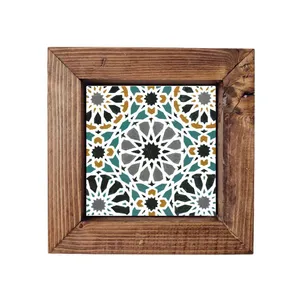 تابلو کاشی گلاک طرح سنتی اسلیمی کد FT4