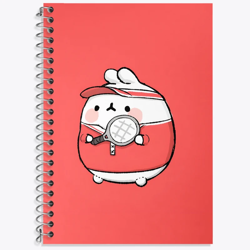 دفتر زبان 50 برگ خندالو مدل سه خط طرح مولانگ (Molang) کد N3723