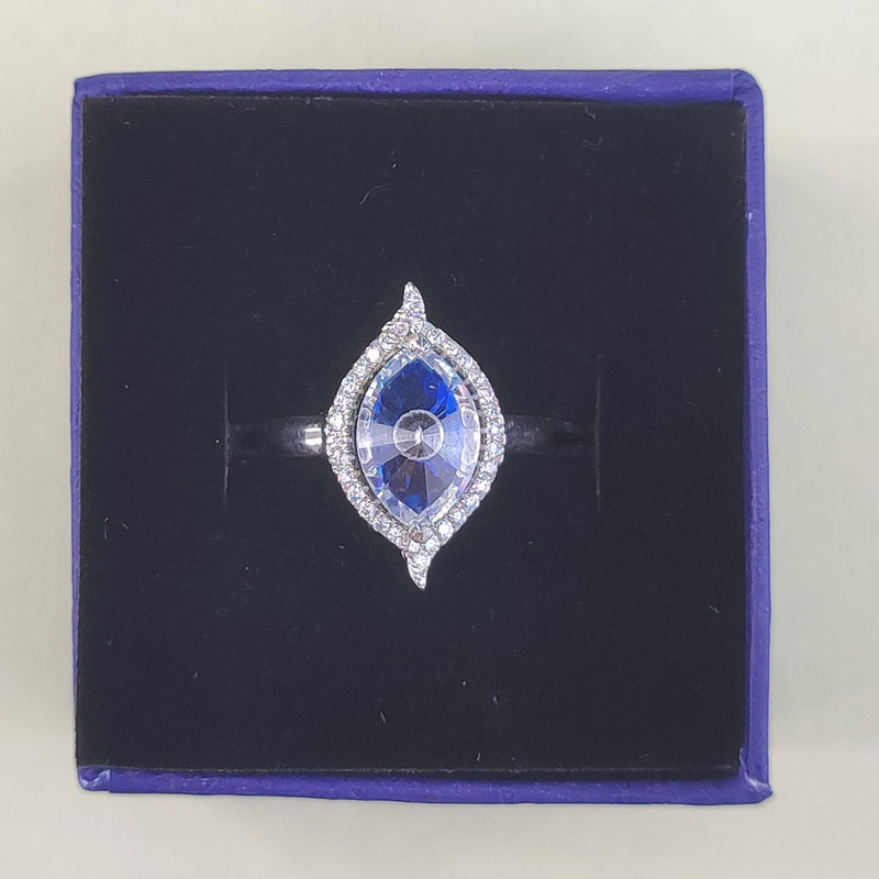 انگشتر نقره زنانه مدل جواهری طرح چشم زخم کد VGIS011 انگشتر نقره زنانه مدل جواهری طرح چشم زخم کد VGIS011