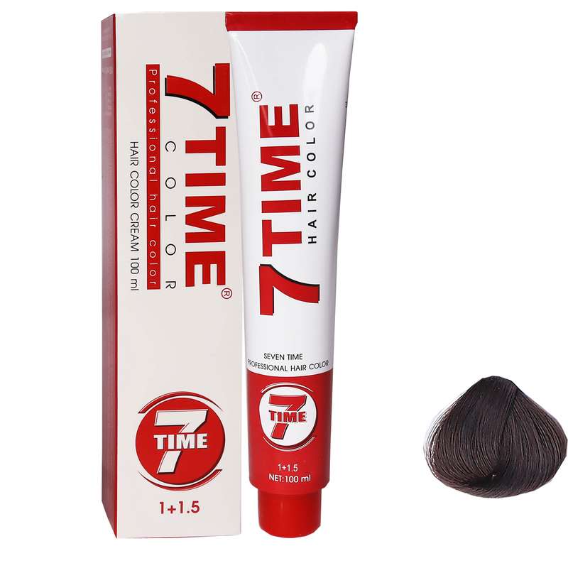 رنگ مو سون تایم شماره S.4 سری دودی حجم 100 میلی لیتر رنگ قهوه ای دودی روشن