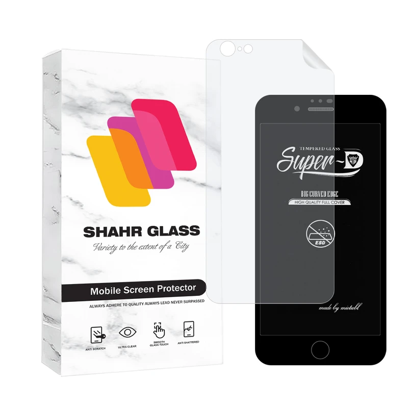 محافظ صفحه نمایش شهر گلس مدل SUPNABKSH مناسب برای گوشی موبایل اپل iPhone 6s / iPhone 6 به همراه محافظ پشت گوشی هیدروژل