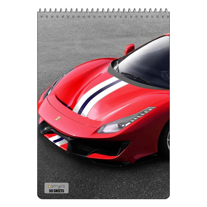 دفتر نقاشی 50 برگ سیمی کارنیکا طرح فراری Ferrari کد 94291