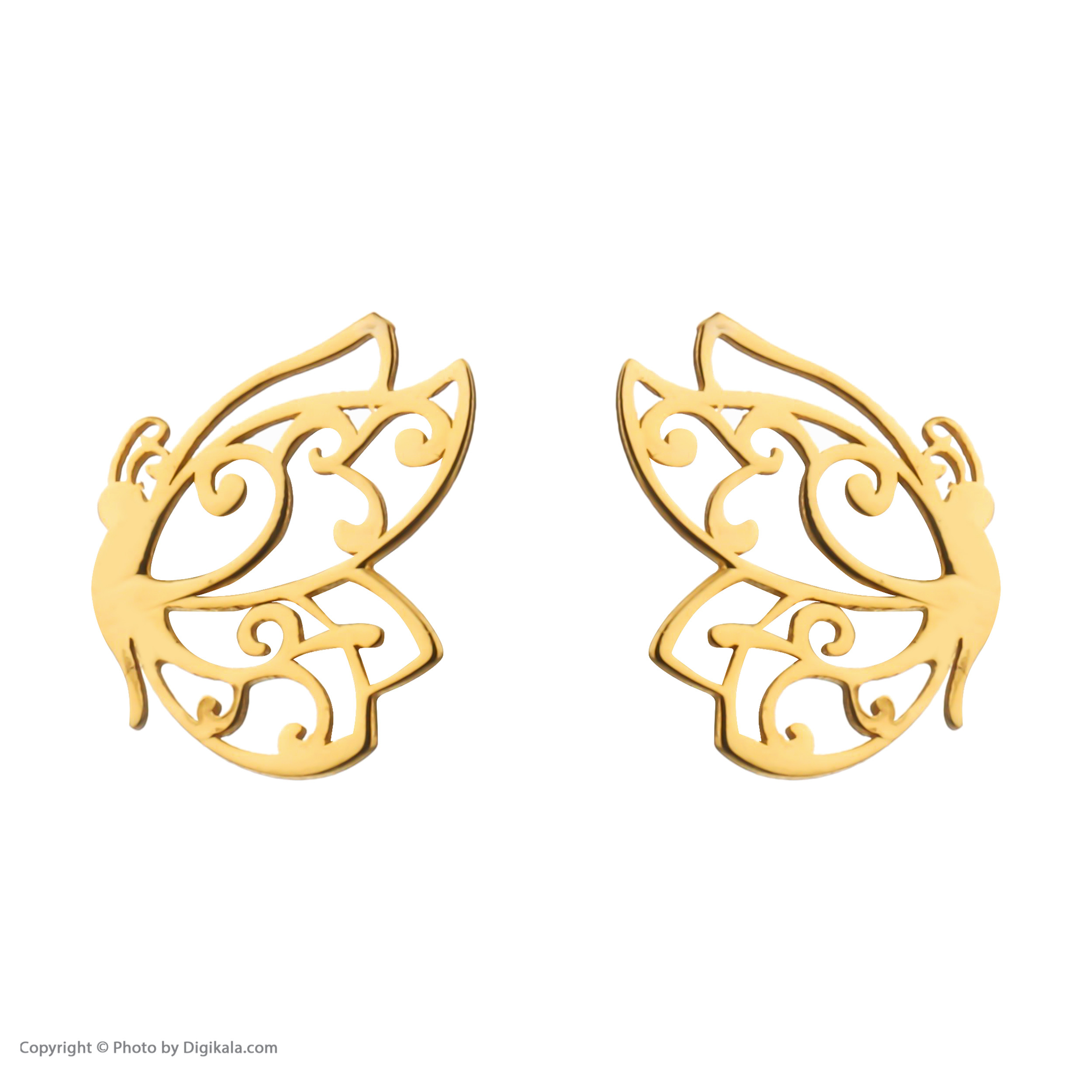 گوشواره طلا 18 عیار زنانه مایا ماهک مدل ME1086 طرح پروانه