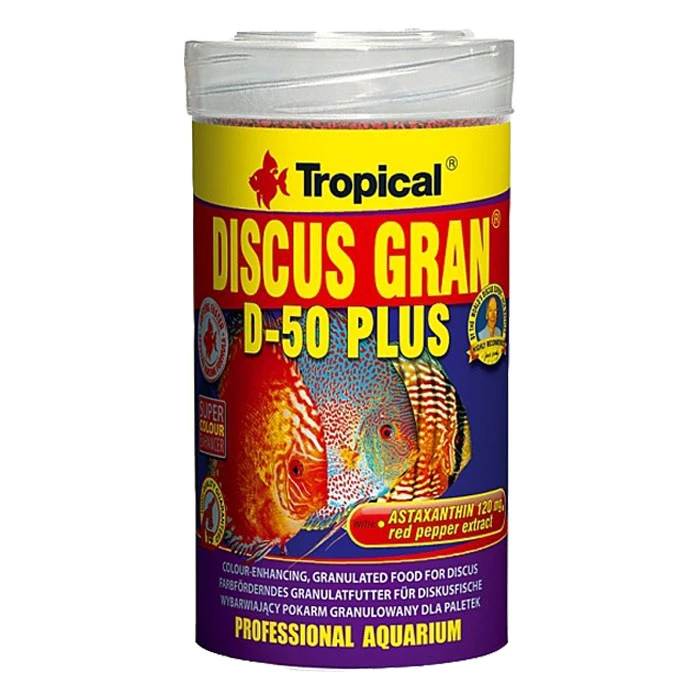 غذای گرانول دیسکس تروپیکال مدل Discus Gran D-50 Plus 100ml وزن 44 گرم