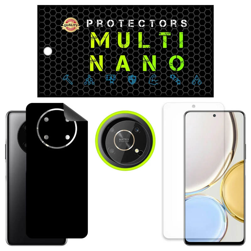 محافظ صفحه نمایش آنتی رفلکس مولتی نانو مدل X-SFM مناسب برای گوشی موبایل هوآوی آنر X9 5G به همراه برچسب پوششی و محافظ لنز دوربین