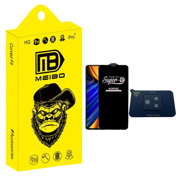 محافظ صفحه نمایش میبو مدل SuperD Guard مناسب برای گوشی موبایل شیائومی poco f4 به همراه محافظ لنز