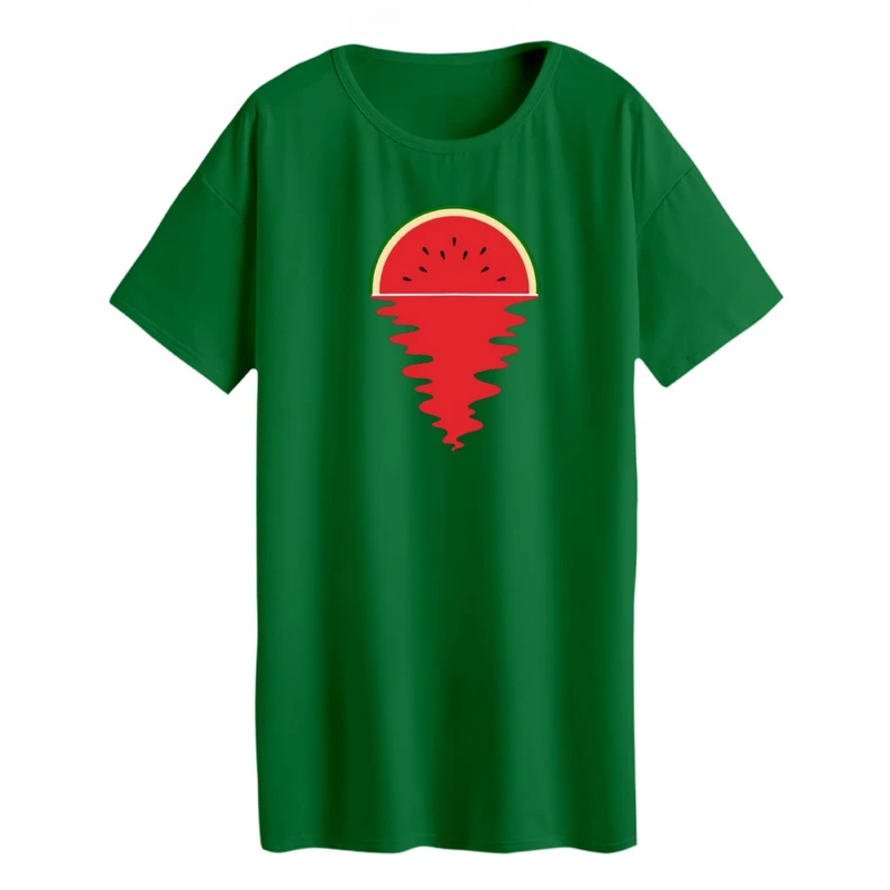 تی شرت لانگ زنانه مدل هندوانه غروب کد 2