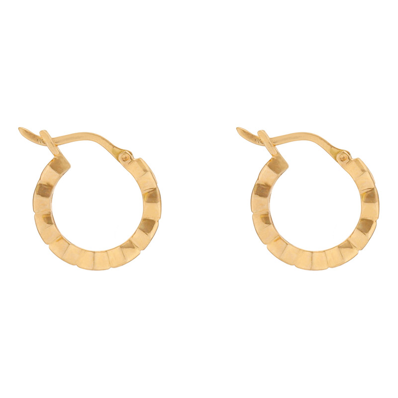 گوشواره طلا 18 عیار زنانه تاج مدل 1012 - 3