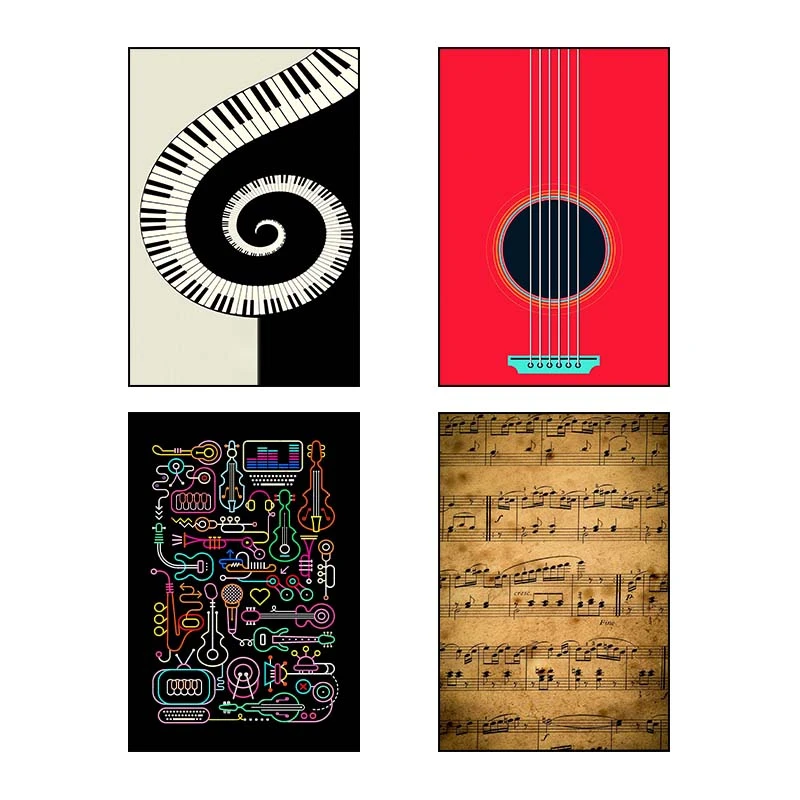 تابلو شاسي کارنيکا طرح موسیقی کد 59464 مجموعه 4 عددی