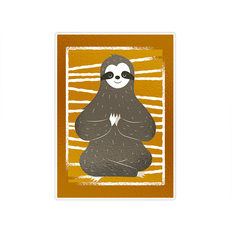 استیکر تزئینی موبایل و تبلت ماسا دیزاین مدل stkv0189 طرح تنبل.یوگا