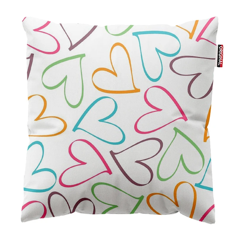 کوسن پاد آفرین طرح قلب کد 1705 سایز 30*30 سانتی متر