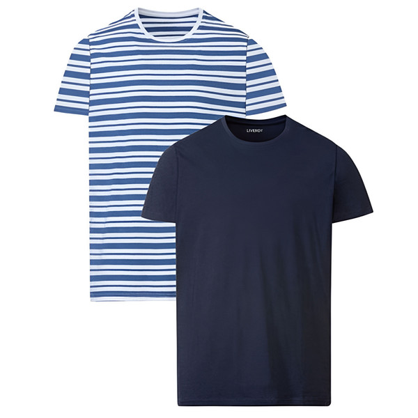 تی شرت آستین کوتاه مردانه لیورجی مدل li339 مجموعه 2 عددی