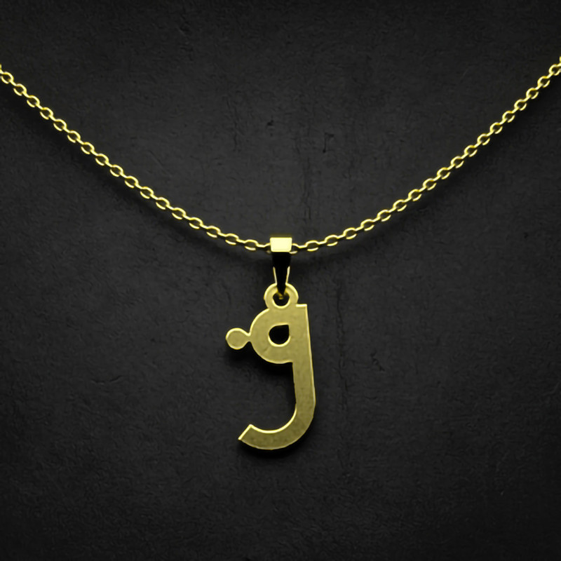 گردنبند طلا 18 عیار زنانه مدوپد مدل حرف ف کد I2-1-1675
