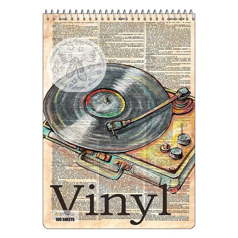 دفتر شطرنجی 100 برگ کارنیکا طرح روزنامه وینتج Vintage Newspaper کد 63852