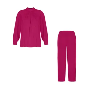ست بلوز و شلوار زنانه نیونیل مدل bsh17-Magenta