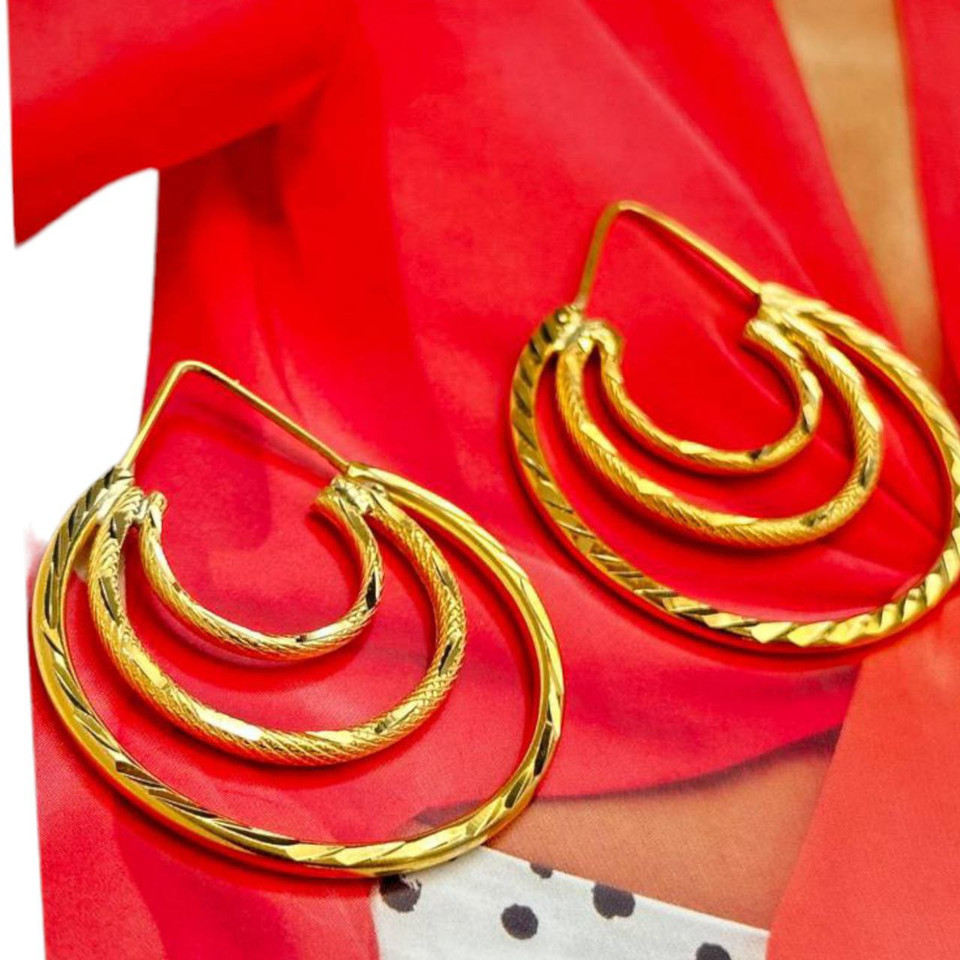 گوشواره نقره زنانه مدل سه ردیف تراش گوشواره نقره زنانه مدل سه ردیف تراش