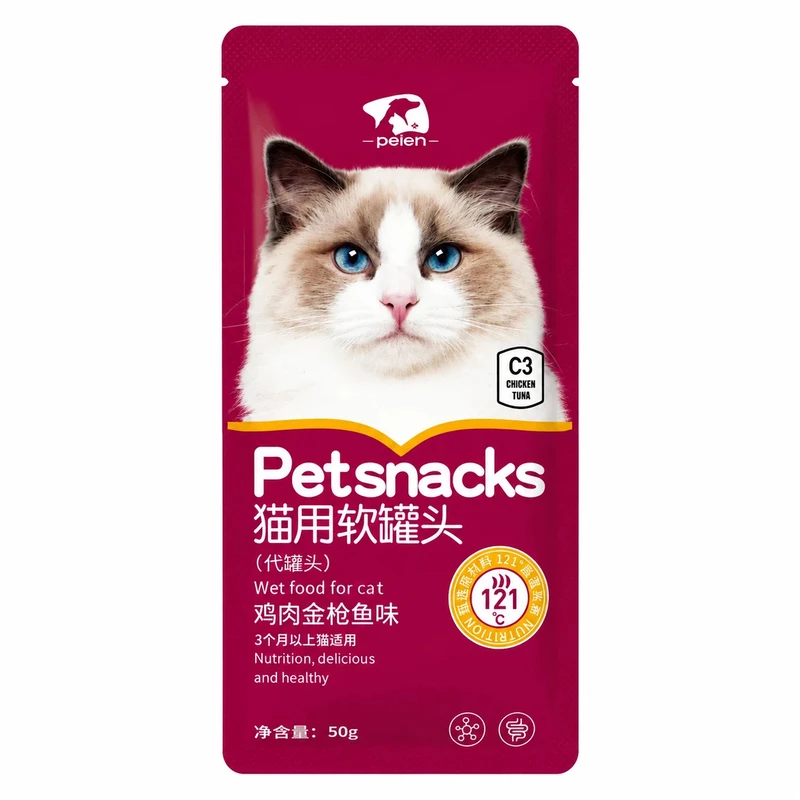 بستنی گربه پین مدل Petsnacks طعم مرغ و ماهی تن وزن 50 گرم