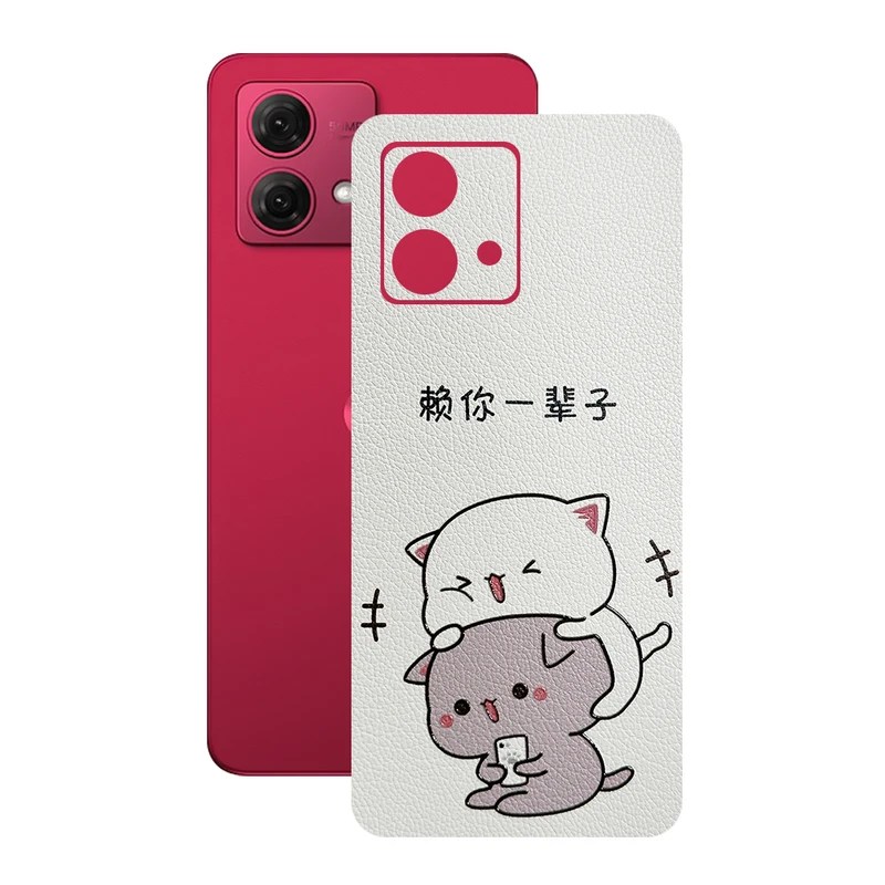 برچسب پوششی ریمکس مدل Leth طرح گربه موچی مناسب برای گوشی موبایل موتورولا Moto G84