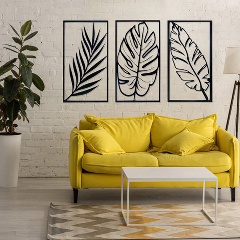 دیوارکوب آتریکس مدل برگ کد AS006 مجموعه 3 عددی