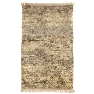 گلیم گبه دستبافت دو و نیم متری مدل شگی طرح مراکشی کد 141261