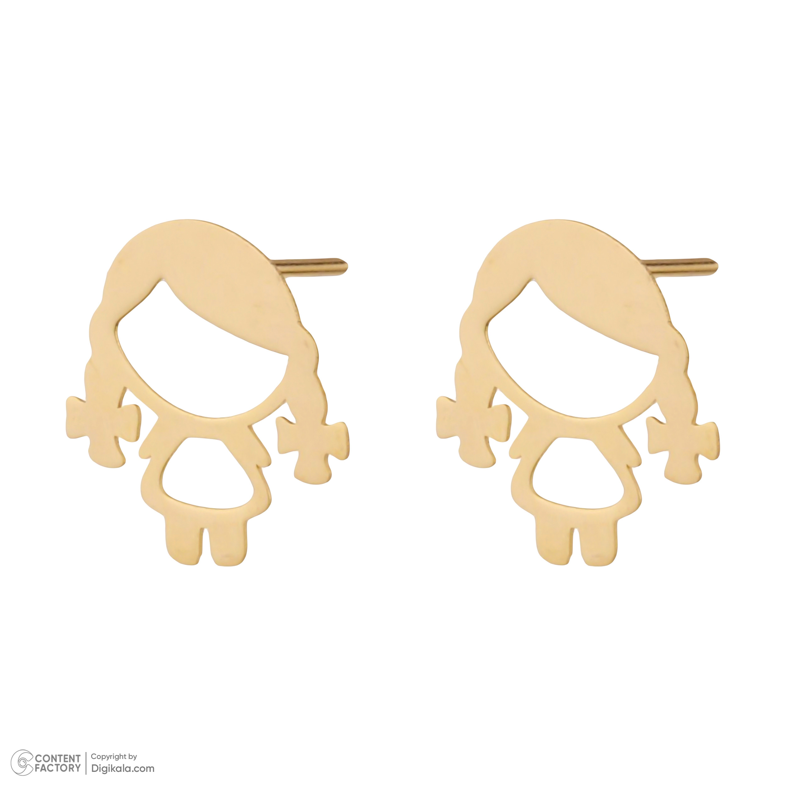 گوشواره طلا 18 عیار دخترانه طلای مستجابی مدل 15105