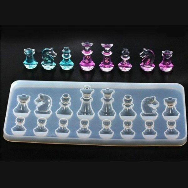 قالب رزین مدل نیمه مهره های شطرنج