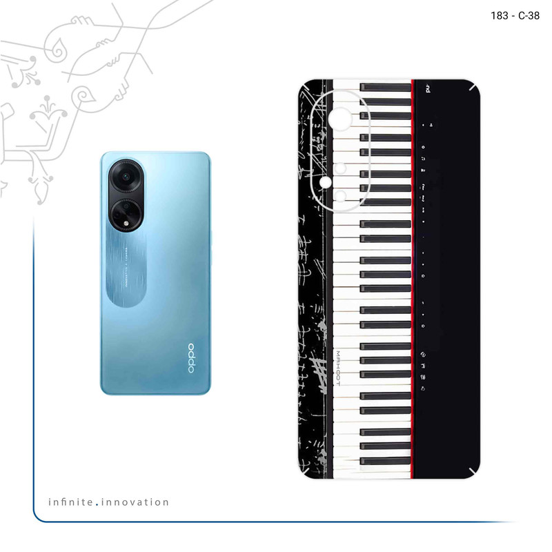 برچسب پوششی ماهوت مدل Piano_Instrument مناسب برای گوشی موبایل اپو A98