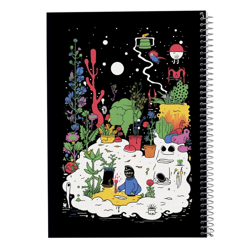 دفتر ژورنال نویسی 50 برگ مدوپد مدل نقطه ای طرح Ghibli کد DF2408