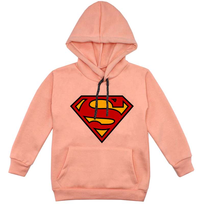 هودی پسرانه مدل سوپرمن F95 رنگ گلبهی