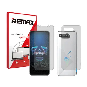 Remax Resistant model matte screen protector suitable for the Asus ROG Phone 5 mobile phone along with the back protector