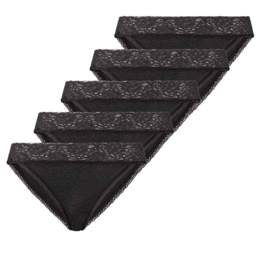 شورت زنانه اسمارا مدل پنبه ای تور دار مجموعه 5 عددی - - 1